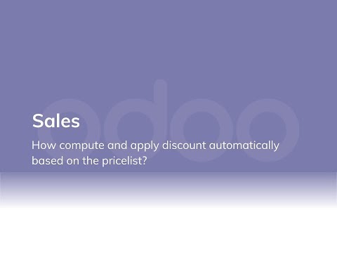 How compute and apply discount automatically based on the pricelist ...